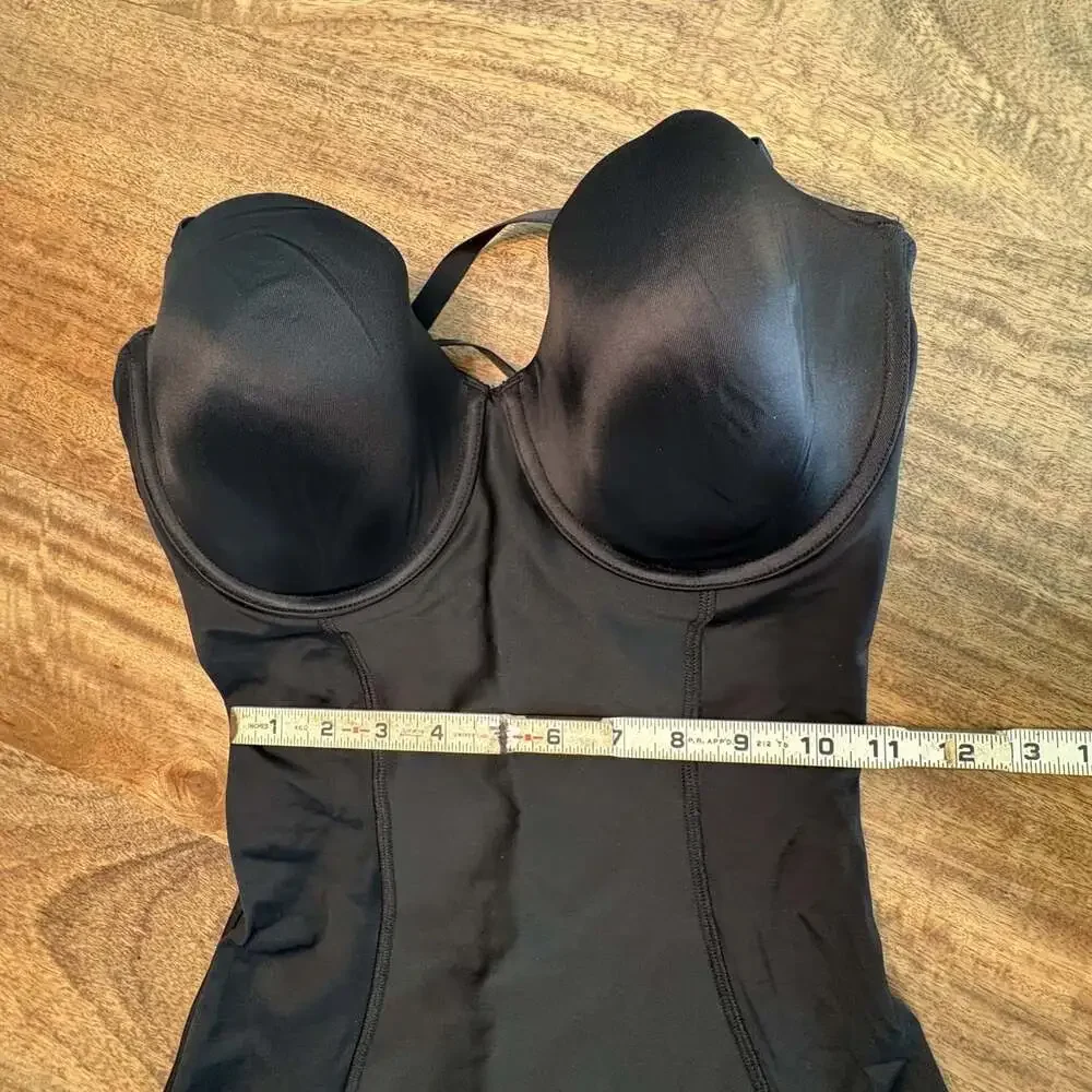 Spanx Boostie-Yay Bodysuit Womens Large Black Strapless Shapewear Convertible